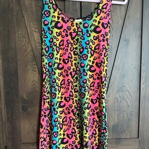 Rainbow Leopard Bodycon Tank Dress